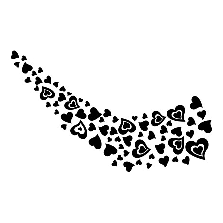 Vinilo floral corazones, 60x36, Vinilo Autoadhesivo, Mate, Original, Chocolate Claro-