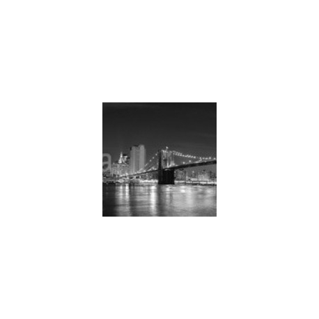 Black and white New York City at night panoramic picture, USA., 200x200, Lona, Lona opaca, Invertir, Todo color