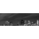 Black and white New York City at night panoramic picture, USA., 109xNaN, Lienzo, Sin Bastidor, Original, Blanco y negro