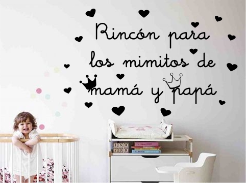 Vinilo Rincón para los mimitos de mamá y papá