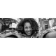 woman taking selfie in New york, 700x250, Vinilo Adhesivo, , Original, Blanco y negro