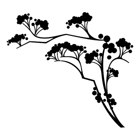 Vinilo arbol japones, 90x82, Vinilo Plantilla, Mate, Original, Original-