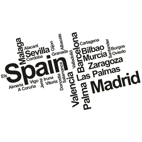 Vinilo Spain, 120x67, Vinilo Autoadhesivo, Mate, Original, Nuez-