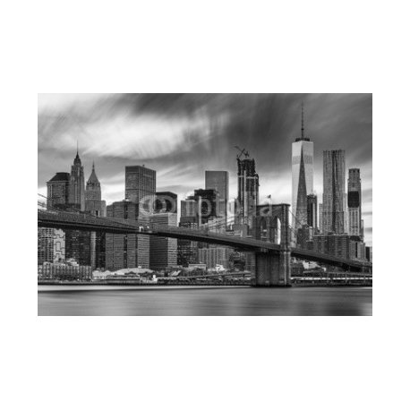 New York City Skyline, 210x140, Papel Pared, , Original, Blanco y negro
