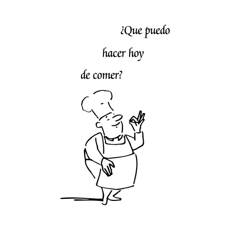 Vinilo que puedo hacer de comer hoy, 50x82, Vinilo Autoadhesivo, Mate, Original, Negro-