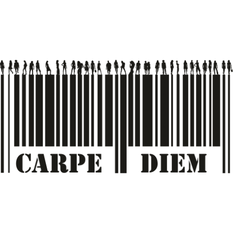Vinilo Carpe Diem, 90x44, Vinilo Plantilla, Mate, Original, Original-