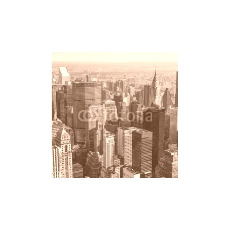 New York city skyline in the morning., 300x300, Papel Pared, Acabado ARENADO, Original, Sepia