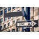 Blank sign and one way roadsign in New York City, USA, 351x223, Vinilo Adhesivo, , Original, Todo color