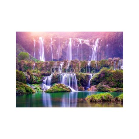 Jiulong waterfall in Luoping, China., 340x240, Vinilo Adhesivo, , Original, Todo color