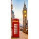 Traditional red phone booth and Big Ben in London, 90x200, Vinilo Adhesivo, , Original, Todo color