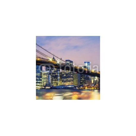 Brooklyn Bridge at dusk, 200x200, Vinilo Adhesivo, , Original, Todo color