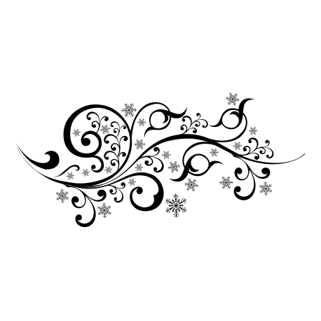 Vinilo decorado floral, 120x56, Vinilo Autoadhesivo, Mate, Original, Negro-