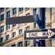 Blank sign and one way roadsign in New York City, USA, 70x50, Cartón Pluma, 5MM, Original, Todo color