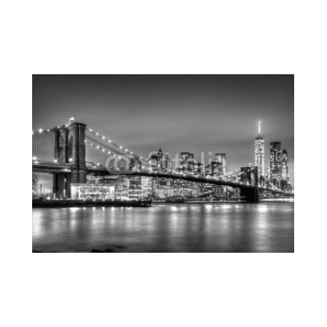Brooklyn bridge at dusk, New York City., 375x255, Papel Pared, Acabado LISO, Original, Todo color
