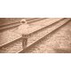 niño en las vías del tren, 300x150, Vinilo Adhesivo, Sin Laminado (3 años garantía en exterior/interior), Original, Sepia