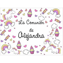 Photocall unicornio 150x200 cm.