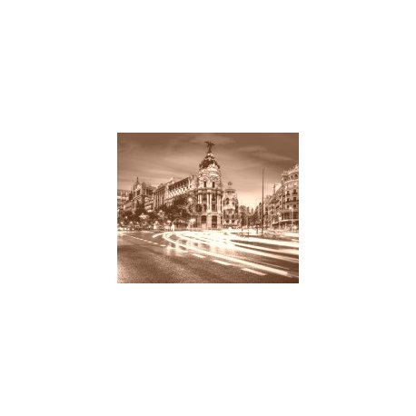 Madrid city center, Gran Vis Spain, 240x200, Lona, Lona opaca, Original, Sepia