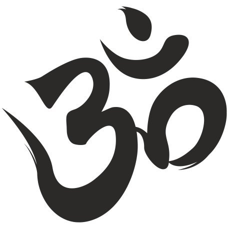 Vinilo símbolo om, 70x67, Vinilo Autoadhesivo, Mate, Original, Blanco-