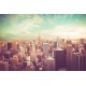 Vintage tone view of New York City skyline view across Manhattan, 160x106, Papel Pared, Acabado LISO, Original, Todo color