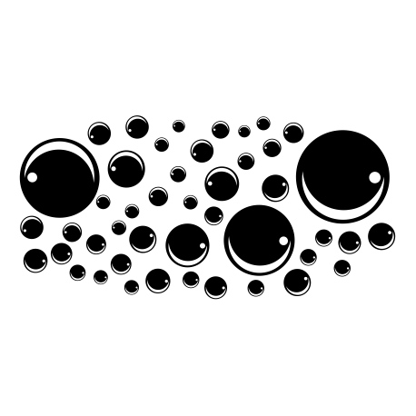 Vinilo pompas de jabon, 110x53, Vinilo Autoadhesivo, Mate, Original, Azul-