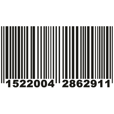 Vinilo código de barras, 171x94, Vinilo Autoadhesivo, Colores Especiales, Original, Arenado Plata (Cristales)-