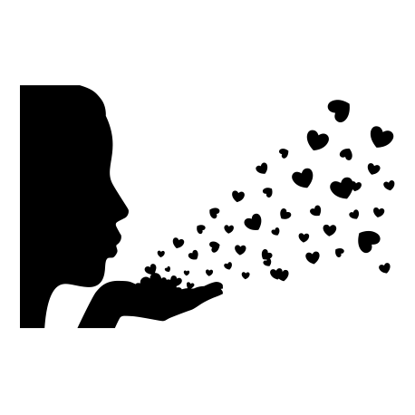 Vinilo original soplo de amor, 150x97, Vinilo Autoadhesivo, Mate, Original, Violeta-