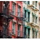 Colored Apartment Buildings in New York City, 127x120, Papel Pared, Acabado LISO, Original, Todo color