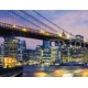 Brooklyn Bridge at dusk, 315x240, Vinilo Adhesivo, Laminado Mate (protección arañazos y rayos UVI), Original, Todo color