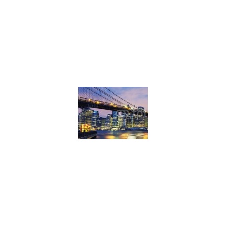 Brooklyn Bridge at dusk, 315x240, Vinilo Adhesivo, Laminado Mate (protección arañazos y rayos UVI), Original, Todo color