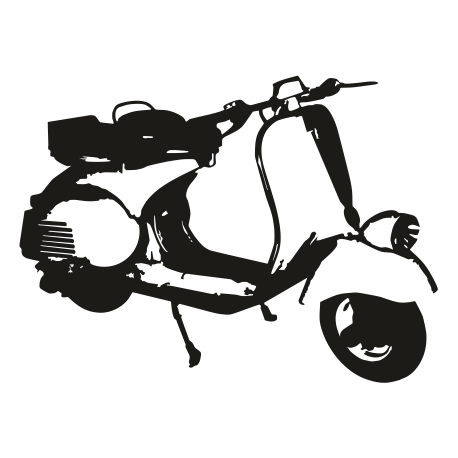 Vinilo vespa 160, 80x58, Vinilo Autoadhesivo, Mate, Original, Rosa Claro-