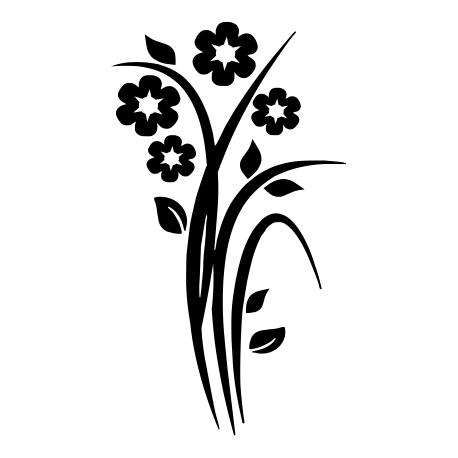 Vinilo floral geranio, 60x106, Vinilo Autoadhesivo, Mate, Original, Chocolate-