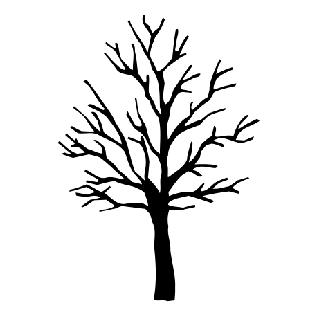 Vinilo floral árbol seco, 35x50, Vinilo Autoadhesivo, Brillo, Original, Original-