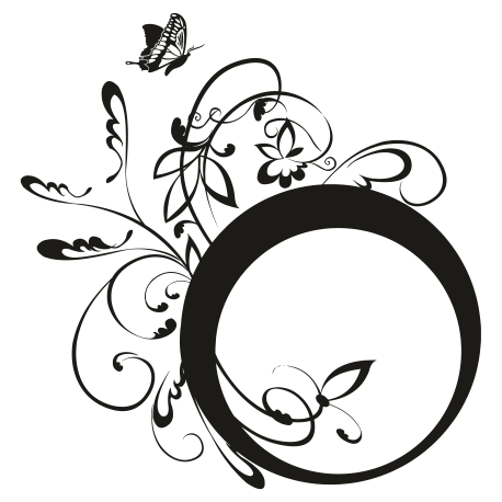 Vinilo floral circular, 60x62, Vinilo Autoadhesivo, Mate, Original, Blanco-