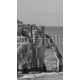 Cliffs of Etretat, Normandy,France, 107x185, Vinilo Adhesivo, Laminado Mate (protección arañazos y rayos UVI), Original, Blanco y negro