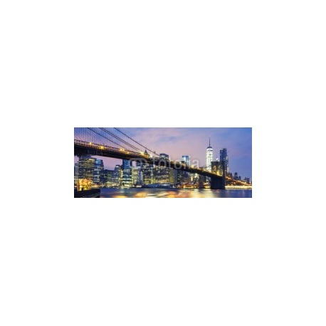Brooklyn Bridge at dusk, 200x80, Papel Pared, Acabado LISO, Original, Todo color