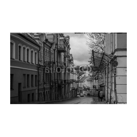 streets of Vilnius, 390x240, Papel Pared, Acabado LISO, Invertir, Blanco y negro