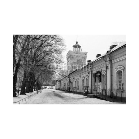 The Galleria Rantakasarmi, the pink-plated Main Gate of Suomenlinna fortress, Helsinki, Finland, 390x240, Papel Fotográfico, Papel Poster 150 gr. (posters y mupis publicitarios), Original, Blanco y negro