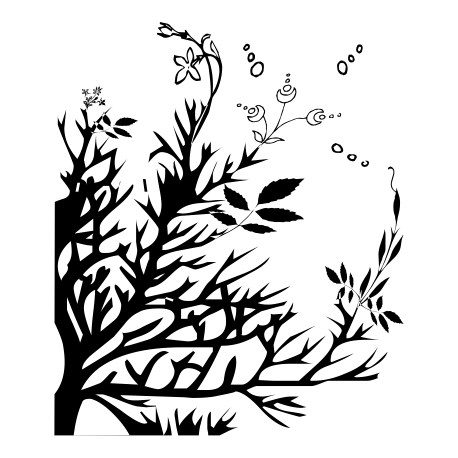 Vinilo árbol seco II, 100x118, Vinilo Autoadhesivo, Mate, Original, Gris-