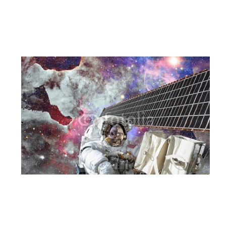 Astronaut in outer space. Spacewalk. Elements of this image furnished by NASA, 400x250, Vinilo Adhesivo, Sin Laminado (3 años garantía en exterior/interior), Original, Todo color