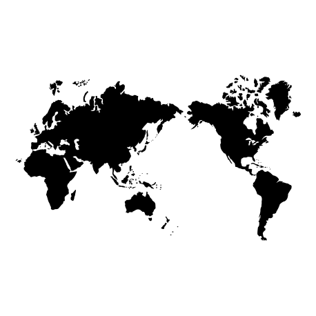 Vinilo mapamundi, 200x116, Vinilo Autoadhesivo, Mate, Original, Chocolate-