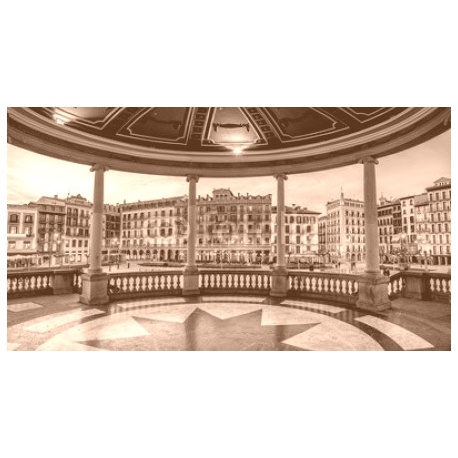 Pamplona, Spain, 200x110, Papel Pared, Acabado LIENZO, Original, Sepia