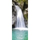 Waterfall Stowe, Vermont - Bingham Falls , 64x159, Vinilo Adhesivo, Laminado Brillo (protección arañazos y rayos UVI), Original, Todo color