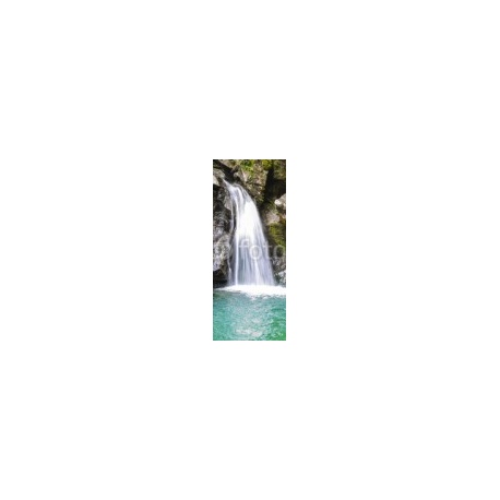 Waterfall Stowe, Vermont - Bingham Falls , 64x159, Vinilo Adhesivo, Laminado Brillo (protección arañazos y rayos UVI), Original, Todo color