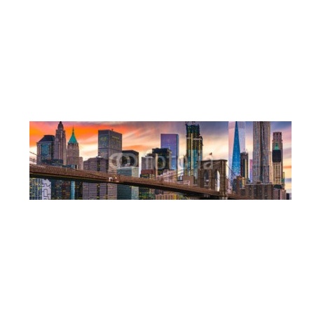 New York City Skyline, 200x60, Vinilo Adhesivo, Vinilo Microperforado (especial para cristales), Original, Todo color