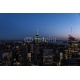 Night skyline of New York City., 81x54, Vinilo Adhesivo, Vinilo Microperforado (especial para cristales), Original, Todo color