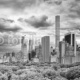 Stormy sky over the Central Park and Manhattan skyline, New York, USA., 1x1, Papel Pared, Acabado LISO, Original, Todo color