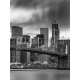 New York City Skyline, 150x200, Vinilo Adhesivo, Laminado Brillo (protección arañazos y rayos UVI), Original, Blanco y negro