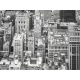 Black and white aerial picture of the Manhattan, New York City, USA., 70x52, Vinilo Adhesivo, Impresión y corte (impresión y troquelado), Original, Todo color