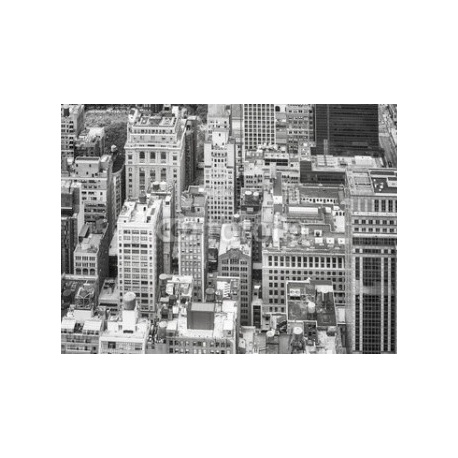 Black and white aerial picture of the Manhattan, New York City, USA., 70x52, Vinilo Adhesivo, Impresión y corte (impresión y troquelado), Original, Todo color