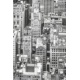 Black and white aerial picture of the Manhattan, New York City, USA., 58x88, Vinilo Adhesivo, Vinilo Backlight (para retroiluminar cristales o metacrilatos), Original, Todo color